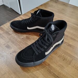 Vans SK8-Hi BMX Black/Black Suede Canvas Shoes Mens Size 9